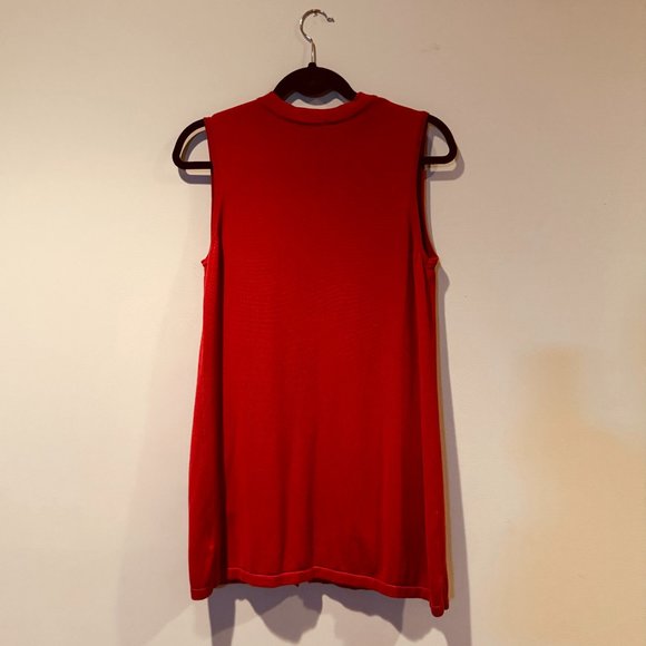 Joan Rivers Boyfriend Sweater Vest with Faux Leather Detail - Small - Picture 2 of 7